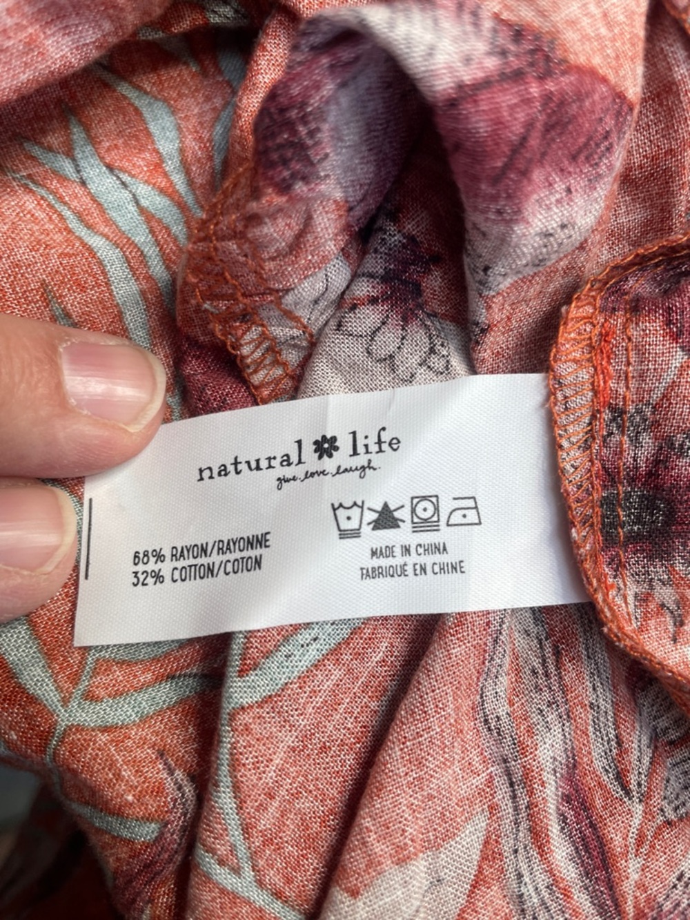 Natural Life Rebecca Midi Dress – Women’s Medium – Orange Tropical Floral - Picture 7 of 7